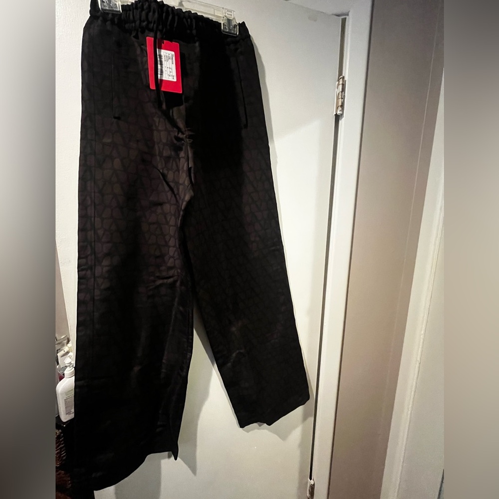 Valentino silk iconographe trousers